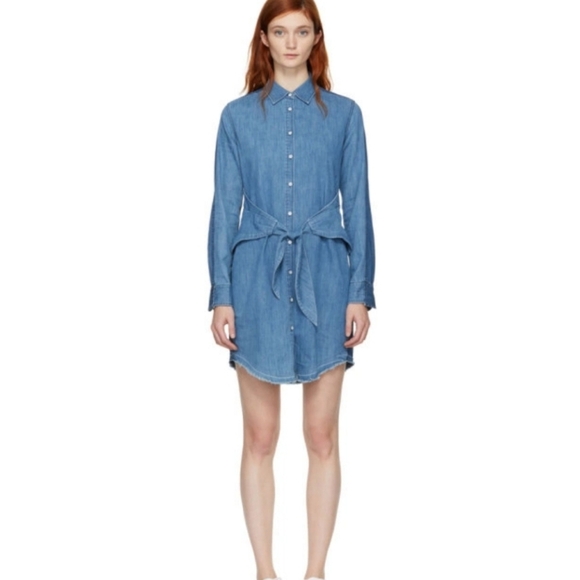 rag & bone Dresses & Skirts - Rag And Bone Indigo Blue Denim Destroyed Sadie Dress Size Small